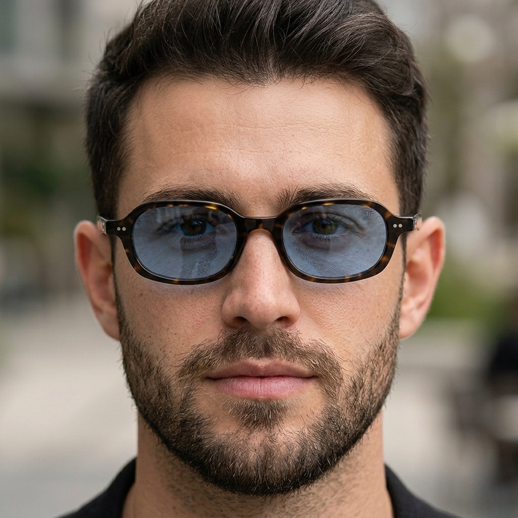 Ray- Blue on Tortoise